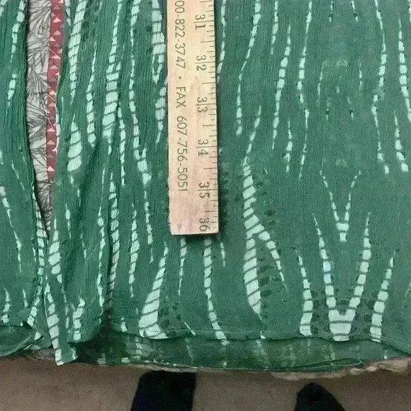 Zara boho flowy wide leg many’s, green print, medium - Picture 8 of 8